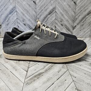 OluKai Shoes Nohea Moku Mens 11 Gray Mesh Comfort Casual Boat Beach Sneaker